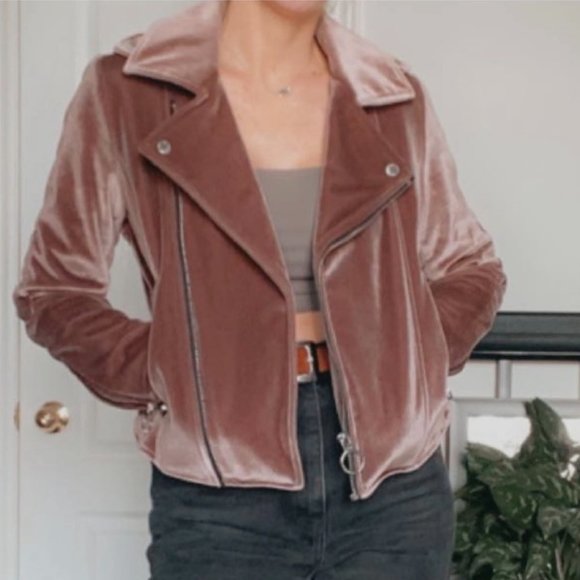 Pink Suede Bomber Jacket - Picture 4 of 11